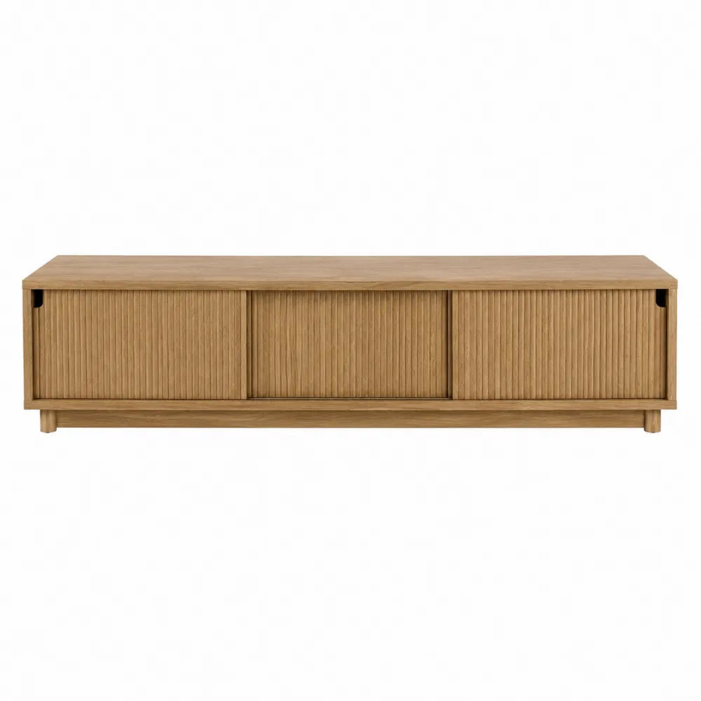 Mobile TV in legno massello di rovere con ante scorrevoli 180 cm