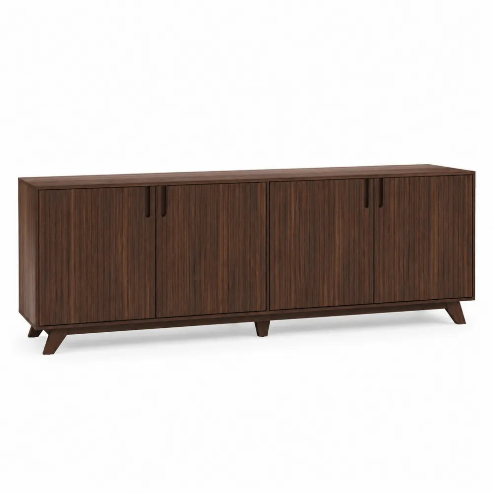 Credenza in Legno Marrone con 4 Ante