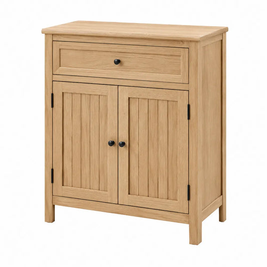 Credenza in Legno di Rovere con 2 Ante e 1 Cassetto